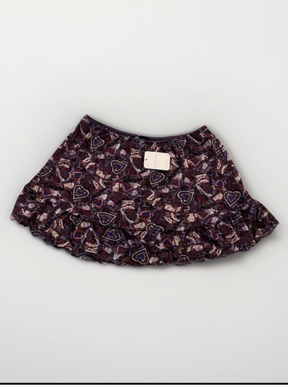 Only Hearts Love Notes Mini see though skirt, Purple Hearts, 1 Pack
